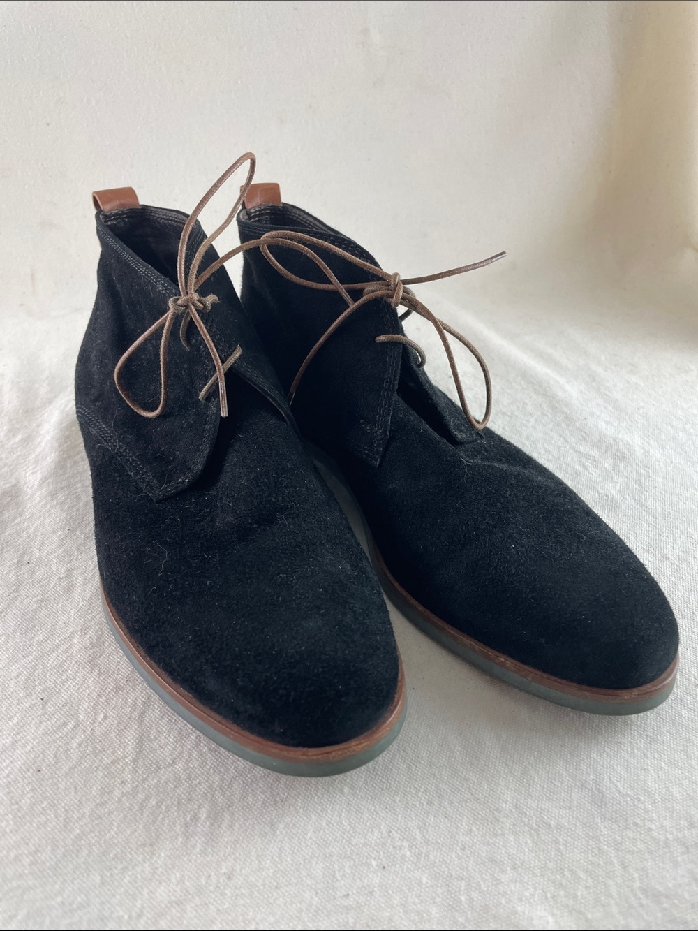 AGL Attilio Giusti Leombruni Black Suede Chukka Booties Size 7 (37.5)